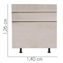 Ver imagem 3 de Cabeceira Estofada Argentina 140cm Casal para Cama Colchão Box Quarto Corino Bege - Aurora Line