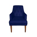 Ver imagem 3 de Kit 4 Cadeiras Paris + 2 Paris Retro Suede Azul Marinho Dominic Decor
