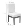 Cadeira de Jantar Estofada Allure Cappuccino Fosco com Linho Cru - 6
