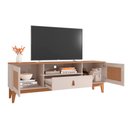Ver mais imagens de Rack de Sala Para TVs 60 Pol. Pés de Madeira Adams Babus - Off White / Noce TR