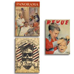 Kit com 10 Placas Mdf Quadros Barbearia Decoração 28,7x22cm - 5