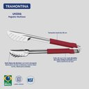 Ver imagem 2 de Pegador Tramontina Utilitá Vermelho em Aço Inox com Cabo Emborrachado 28cm