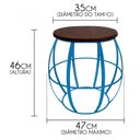 Ver imagem 2 de Banco De Ferro E Madeira Seat Garden Barril Artesanal para Jardim - Azul Turquesa