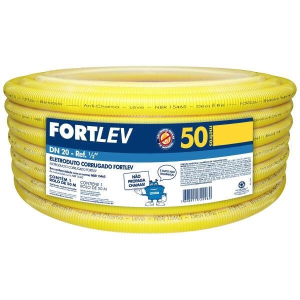 Eletroduto Corrugado 20mm x 50 M - Fortlev - 1