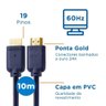 Cabo Hdmi Aquario 2.0 4k 3d 19 Pinos 10 Metros - 4k10 - 3