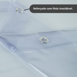 10 Cortina Box Banheiro Transparente Antimofo Pvc Atacado - 4