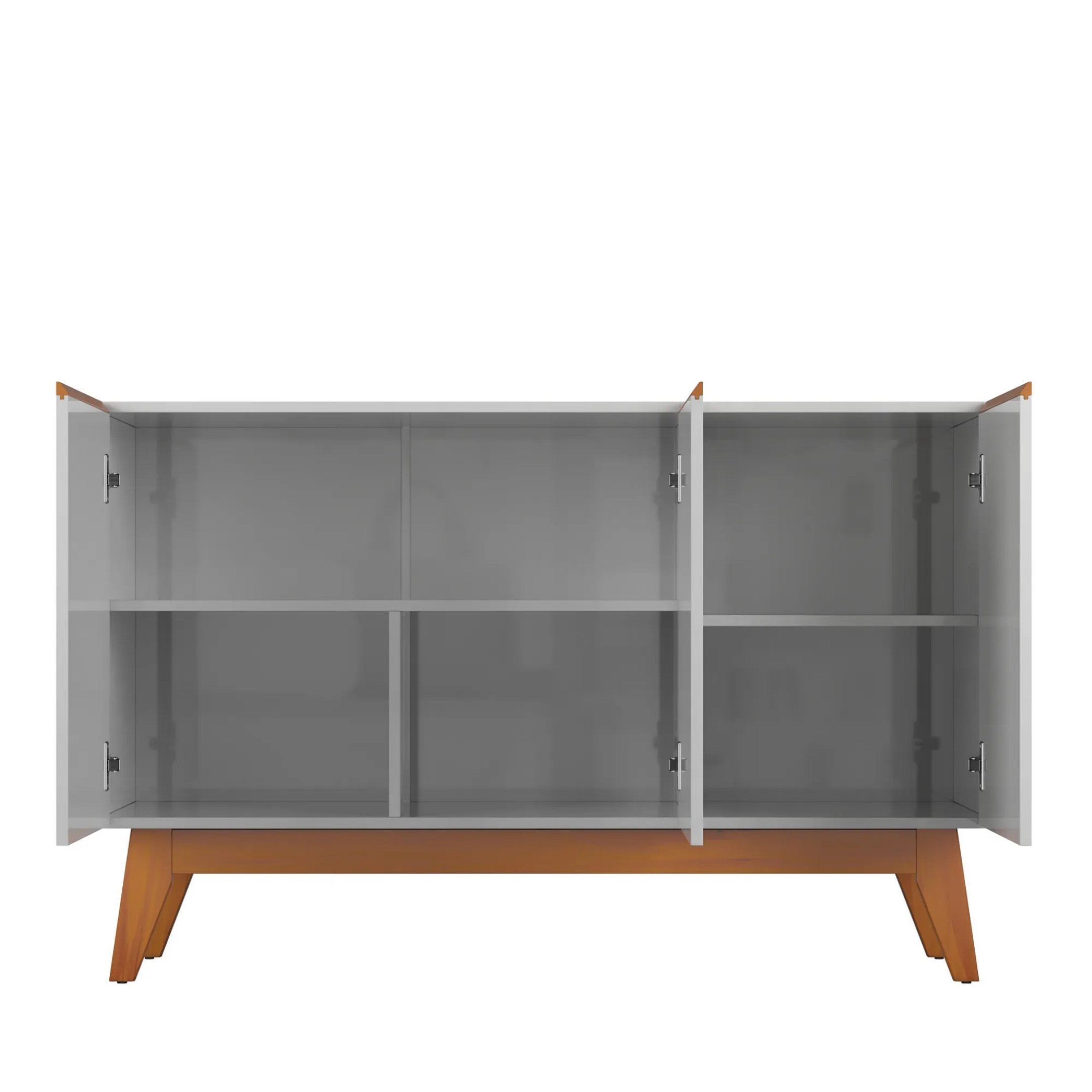 Buffet Ares Lux 3 Portas Branco/nature - Tebarrot - 4