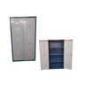 Armario porta ferramentas oficina roupas 125cm com 3 prateleiras grande organizador metal azul ferca - 1