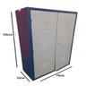 Armario porta ferramentas oficina roupas 125cm com 3 prateleiras grande organizador metal azul ferca - 2