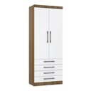 Ver imagem 1 de Guarda Roupa Dormitório Modulado Paris Módulo 2 Portas 4 Gavetas - Luciane 326:Avelã e Branco