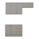 Ver imagem 2 de Cozinha Compacta 3 Peças 100% Mdf Americana Cinza - Henn