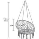 Ver imagem 4 de Cadeira Rede Balanço Suspenso Almofada Confortavel Algodao Casa Varanda Jardim Quintal Terraço Lazer