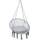 Ver imagem 5 de Cadeira Rede Balanço Suspenso Almofada Confortavel Algodao Casa Varanda Jardim Quintal Terraço Lazer