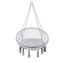 Ver imagem 1 de Cadeira Rede Balanço Suspenso Almofada Confortavel Algodao Casa Varanda Jardim Quintal Terraço Lazer