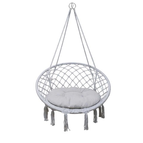 Cadeira Rede Balanço Suspenso Almofada Confortavel Algodao Casa Varanda Jardim Quintal Terraço Lazer