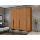 Ver imagem 2 de Guarda-Roupas Casal Alonzo 6 Portas 4 Gavetas s/ Espelho 100% MDF c/ Pés - Lp - Rei de Casa Amendoa