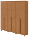 Ver imagem 1 de Guarda-Roupas Casal Alonzo 6 Portas 4 Gavetas s/ Espelho 100% MDF c/ Pés - Lp - Rei de Casa Amendoa