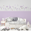 Ver imagem 4 de Kit Adesivo Meia Parede Efeito Ripado + Adesivo Jardim Floral Divertido Decoração para Quartos