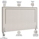 Ver imagem 5 de Cabeceira Cama Box Casal King 195 cm P05 Berlim Linho Creme - Lyam Decor