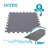 Protetor de Chão Piso Acolchoado para Piscina 8 Peças 50cm X 50cm Intex Cinza - 2