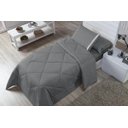 Ver imagem 1 de Kit Edredom Solteiro Dupla Face Aconchego 04 Peças- Cinza