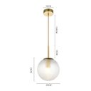 Ver imagem 2 de Lustre Pendente Nordecor Bodan 2912 Ouro Champagne E27 Bivolt