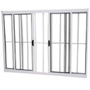 Ver imagem 1 de Janela Vitro 4 Folhas Alumínio Branco 1.00 x 1.20 Modular com Grade
