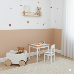 Prateleira de Madeira 50 Cm Porta Livros e Brinquedos Organizador Dulce Slim - 5