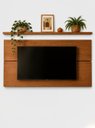 Ver imagem 2 de Painel para TV com Prateleira 180cm Retro MDF Freijó Dallas - On Móveis