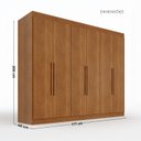 Ver imagem 4 de Guarda Roupa Casal 6 Portas 2 Gavetas Malta Yescasa