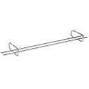 Ver imagem 1 de Suporte Porta Taças Reto Fixo 280x35x90mm Cromado 7140
