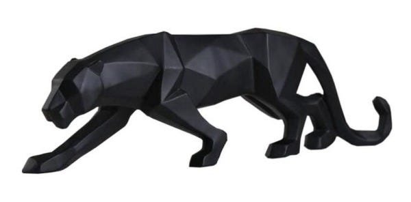 Pantera Negra Escultura Estatua Decoraçao Casa Leopardo
