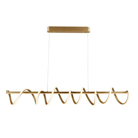 Pendente Dourado 120cm Led 97W 3000K Bivolt PARIS LUZ