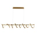 Ver imagem 1 de Pendente Dourado 120cm Led 97W 3000K Bivolt PARIS LUZ