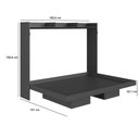 Ver imagem 4 de Cama de Casal Articulável Horizontal Grafite Hanover Mdp Dobrável Decoração Art In Móveis