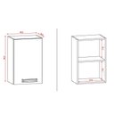 Ver imagem 3 de Armário Aéreo Ametista 1 Porta 40 Cm Freijó Gris - Kits Paraná