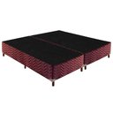Ver imagem 1 de Cama Box Base Universal King Sommier Rústico Bordado Wine (193x203x30) - Paropas