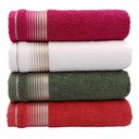 Ver imagem 1 de Kit Com 04 Toalhas De Banho Gigante / Banhão - Quasar - Terracota/Verde/Branco/Fucsia - 75x150cm - L