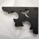 Ver imagem 7 de Par de Mãos Francesas Arabesco 20cm Abstrato Pontudo Preto Aço Zarg