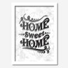 Quadro Decorativo Home Sweet Home PB 45 x 33 cm Los Quadros - 1