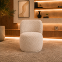 Ver imagem 2 de Poltrona Decorativa Bia Orgânica Boucle Moscow Recepção Sala Estar Quarto