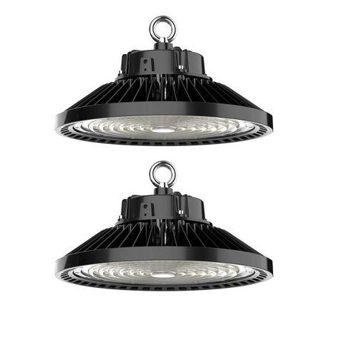 Luminária Led Ufo 150w Industrial High Bay Preto Kit com 2