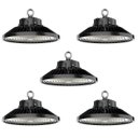 Ver imagem 1 de Luminária Led Ufo 150w Industrial High Bay Preto Kit com 5