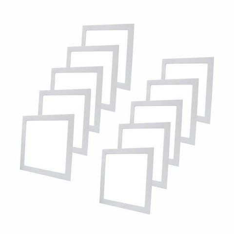 Kit 10 Painel 18W Luminária Plafon Embutir LED Sala Quarto