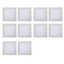 Ver imagem 1 de Plafon Painel 18W LED Quadrado Embutir Luminária Kit com 10
