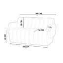 Ver imagem 3 de Sofá 3 Lugares Decorativo 168cm Túlio Sintético Pu e Bouclê K01 - D’Rossi