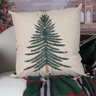 Capa para Almofada Aveludada Bordada Árvore de Natal 4x43cm - 2