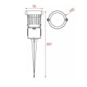 Ver imagem 4 de Luminária Espeto Jardim 5w Led Cob 2700k Branco Quente Ip65