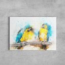 Ver imagem 3 de Quadro em Canvas Araras em Aquarela 60x90 Borda Infinita