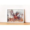 Ver imagem 4 de Quadro em Canvas Cavalos em Disparada 100x150 Borda Infinita